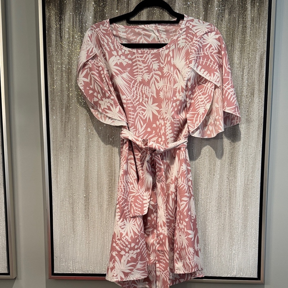 Pink Floral Women's Dress